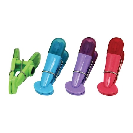 Chef Craft 4 In. W X 7 In. L Assorted Colors Plastic Magnetic Clips